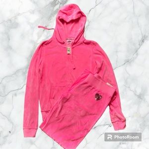VS PINK NWT Velvet Matching Tracksuit Set